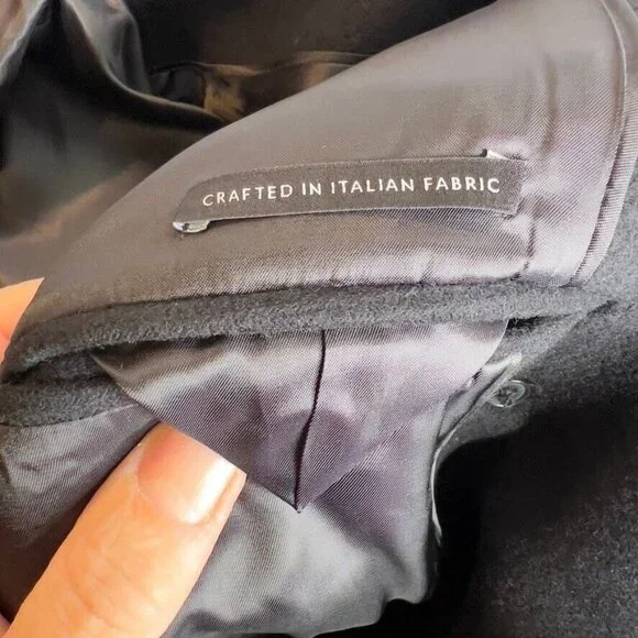 Madewell Womens $378 Oversized Double Breasted Top coat in Black Size 4 NT123 - Picture 10 of 13